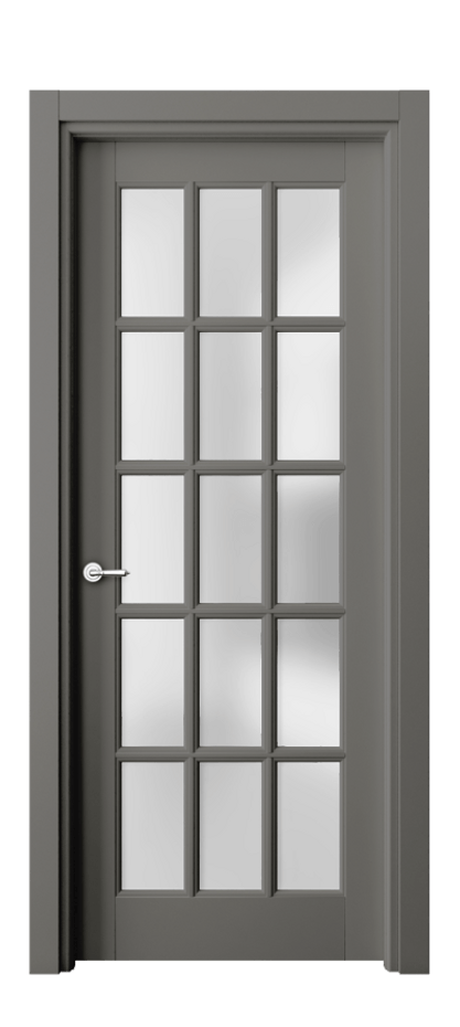 Межкомнатная дверь Toscana Grigliato 6311 Бук классический серый Сатинированное стекло Цена 119910 ₽ | Volhovec