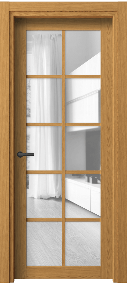 Межкомнатная дверь Neo 2106 Ванильный дуб Прозрачное стекло, триплекс Цена 40630 ₽ | Volhovec