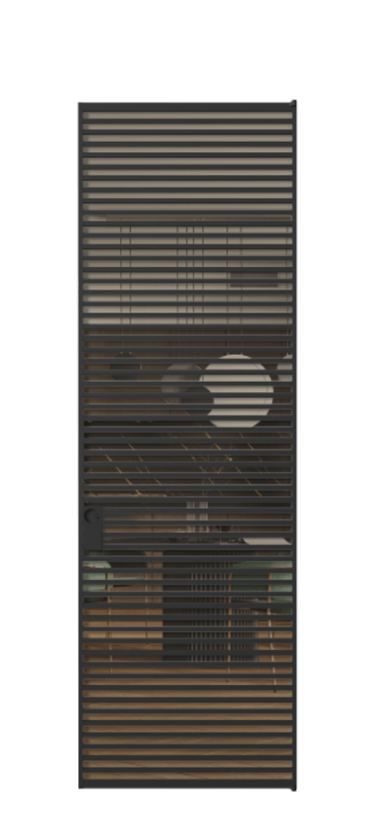 Алюминиевая дверь АЛПЛ040.07 Алюминий Черный Прозрачное бронзовое стекло, триплекс Цена 195690  | Volhovec