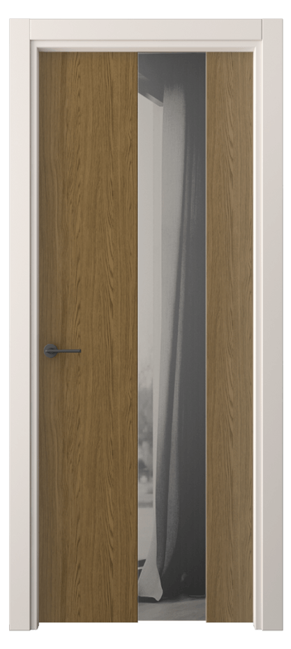 Межкомнатная дверь Фридом 4226 Торфяной дуб Двустороннее серое зеркало, триплекс Цена 44940 ₽ | Volhovec