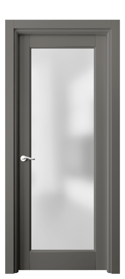 Межкомнатная дверь Лигнум 0700 Матовый классический серый Сатинированное стекло Цена 99850 ₽ | Volhovec