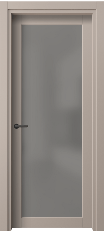 Межкомнатная дверь Нео 2102 ПЭТ серо-коричневый  Сатинированное серое стекло, триплекс Цена 34540 ₽ | Volhovec