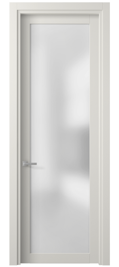 Межкомнатная дверь Planum 2102 ПЭТ белоснежный Сатинированное стекло Цена 33280 ₽ | Volhovec