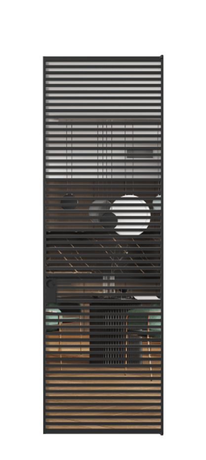 Алюминиевая дверь АЛПЛ040.07 Алюминий Черный Прозрачное стекло "Crystal Vision", калёное Цена 241260  | Volhovec