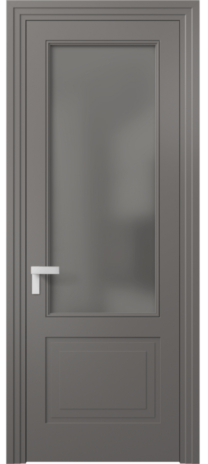 Дверь межкомнатная Rocca 8352 Матовый классический серый Сатинированное серое стекло, триплекс Каскадный компланарный наличник МКЛС Цена 82899 ₽ Наличники уже входят в базовый комплект. Фабрика дверей Волховец 8 (800) 551 43 19 Межкомнатная дверь Rocca 8352 Матовый классический серый Сатинированное серое стекло, триплекс Цена 82899 ₽ | Volhovec