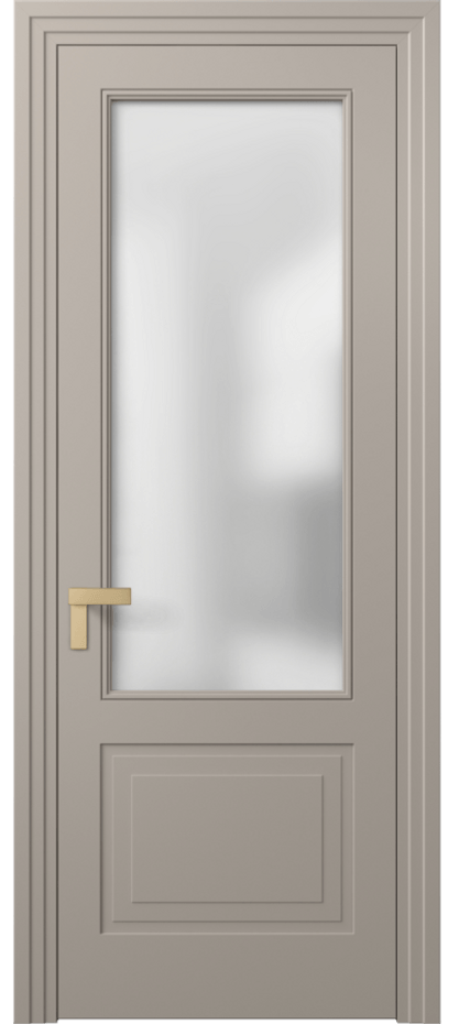 Межкомнатная дверь Рокка 8352 Матовый бисквитный Сатинированное стекло Цена 85599 ₽ | Volhovec