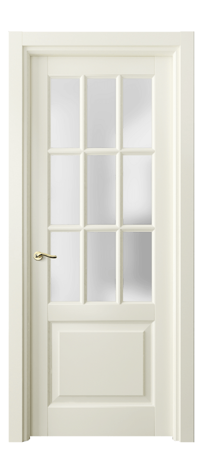Межкомнатная дверь Lignum 0748 Бук молочно-белый Сатинированное стекло Цена 123480 ₽ | Volhovec