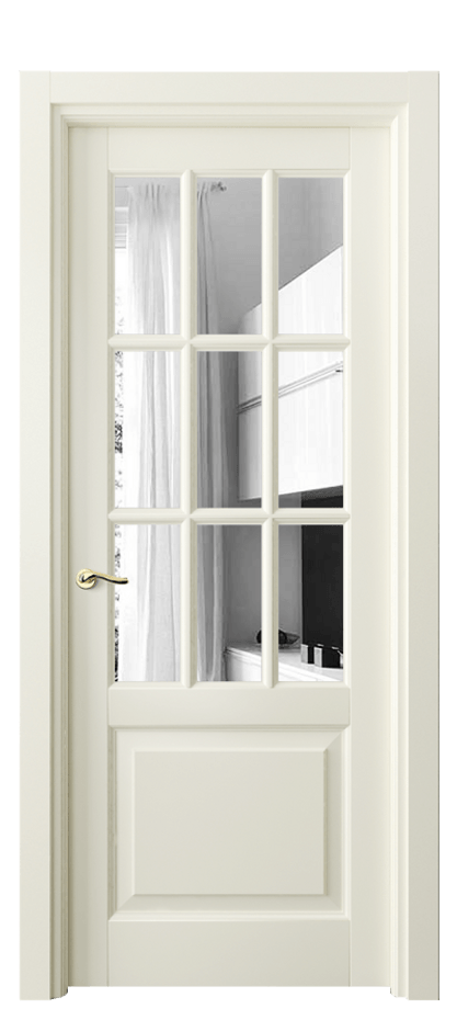 Межкомнатная дверь Lignum 0748 Бук молочно-белый Двустороннее зеркало, триплекс Цена 126630 ₽ | Volhovec