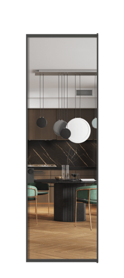 Алюминиевая дверь АЛПЛ040.01  Прозрачное стекло "Кристал Вижн", калёное Цена 167020  | Volhovec