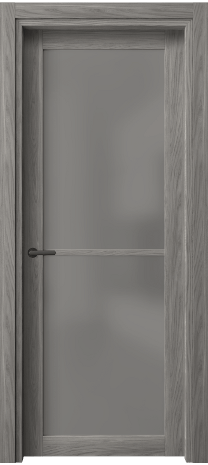 Межкомнатная дверь Нео 2108 Имбирный ясень Сатинированное серое стекло, триплекс Цена 38220 ₽ | Volhovec