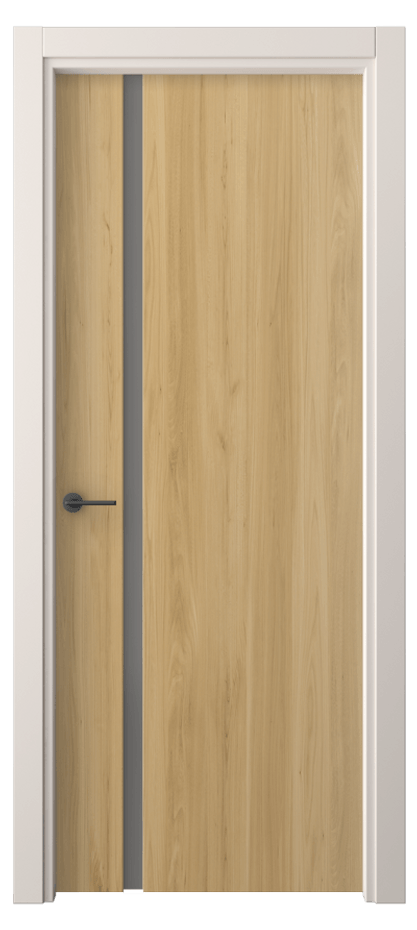Межкомнатная дверь Фридом 4222 Солнечный вяз Сатинированное серое стекло, триплекс Цена 44100 ₽ | Volhovec