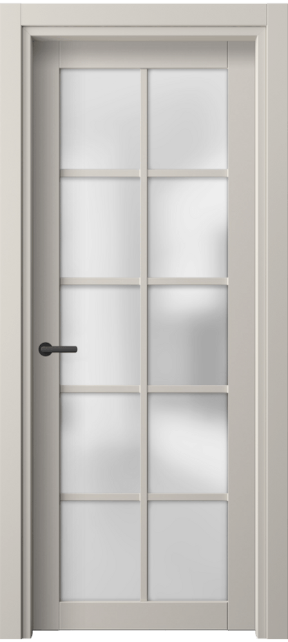 Межкомнатная дверь Нео 2106 ПЭТ светло-серый Сатинированное стекло Цена 39060 ₽ | Volhovec