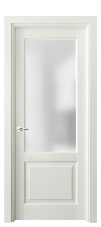 Межкомнатная дверь Лигнум 0740 Матовый жемчужный Сатинированное стекло Цена 103950  | Volhovec