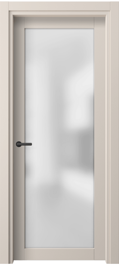 Межкомнатная дверь Neo 2102 ПЭТ пудровый бежевый Сатинированное стекло Цена 33280 ₽ | Volhovec