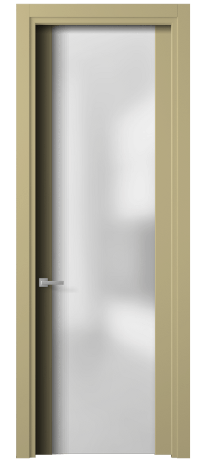 Межкомнатная дверь Планум 4114 Матовый белоснежный Сатинированное стекло Цена 81060 ₽ | Volhovec