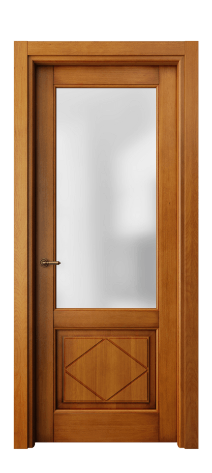 Межкомнатная дверь Toscana Rombo 6342 Бук светлый с патиной Сатинированное стекло Цена 119170 ₽ | Volhovec