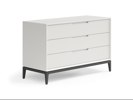 Мебель Комод Velvet 3 ящика. Цвет Матовый тёплый серый. Материал Гладкая эмаль. Коллекция Комод Velvet 3 ящика. Картинка.