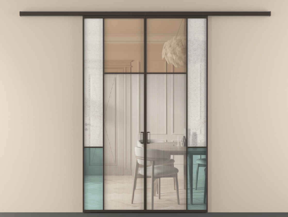 Перегородка Mosaic вдоль стены двустворчатая #VENDORCODE# #FURNISH# #GLASS# Цена #PRICE# #CURRENCY# | Volhovec