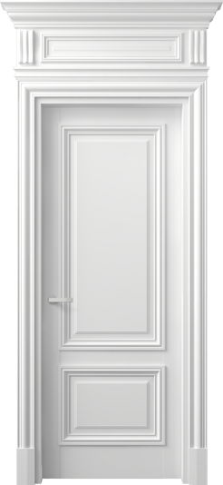 Дверь межкомнатная 7303 МБЛ . Цвет Матовый белоснежный. Материал Гладкая эмаль. Коллекция Антик. Картинка.