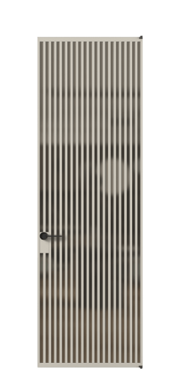 Дверь межкомнатная АЛПЛ040.07 Бронза сатин триплекс АСБЖ. Цвет Алюминий светло-бежевый. Материал Алюминий в эмали. Коллекция Formato. Картинка.