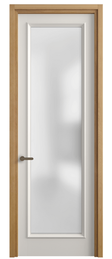 Дверь межкомнатная 6702 БПБЛ САТ. Цвет Бук пудровый белый. Материал Массив бука эмаль. Коллекция Charm. Картинка.