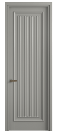 Дверь межкомнатная 6701 МНСР . Цвет Матовый нейтральный серый. Материал Гладкая эмаль. Коллекция Шарм. Картинка.