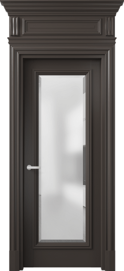 Дверь межкомнатная 7300 МАН САТ-Ф. Цвет Матовый антрацит. Материал Гладкая эмаль. Коллекция Антик. Картинка.