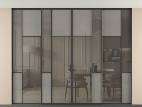 Алюминевая перегородка vntp4_5 ЧЕР. Цвет Алюминий Черный. Материал Алюминий. Коллекция Перегородка Mosaic внутри проёма скрытое крепление в потолок 4 створки. Фото. Алюминевая перегородка vntp4_5 ЧЕР. Цвет Алюминий Черный. Материал Алюминий. Коллекция Перегородка Mosaic внутри проёма скрытое крепление в потолок 4 створки. Картинка.