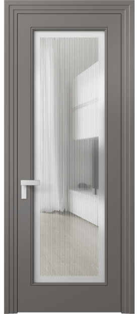 Дверь межкомнатная 8300 МКЛС Сатин с гравировкой Rocca. Цвет Матовый классический серый. Материал Гладкая эмаль. Коллекция Rocca. Картинка.