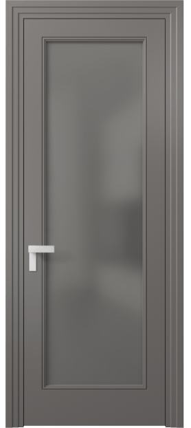 Дверь межкомнатная 8300 МКЛС Серый сатин. Цвет Матовый классический серый. Материал Гладкая эмаль. Коллекция Rocca. Картинка.