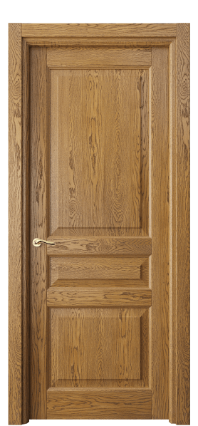 Дверь межкомнатная 0711 ДМД.Б. Цвет Дуб медовый брашированный. Материал Массив дуба брашированный. Коллекция Лигнум. Картинка.